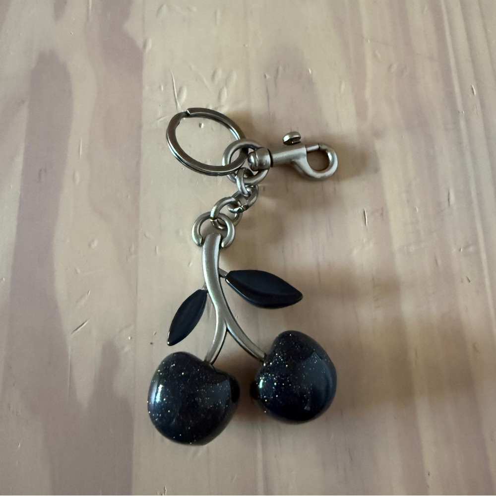 new black cherry bag charm keychain